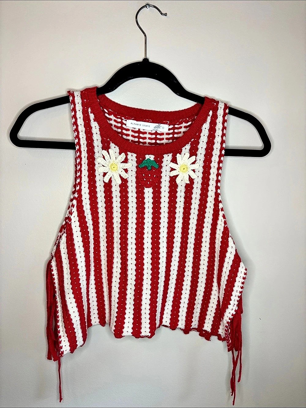 ALTARD STATE Red & White Striped Tank Top